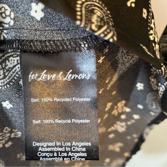 NWT For Love & Lemons Paisley Mini Dress - Picture 6 of 10